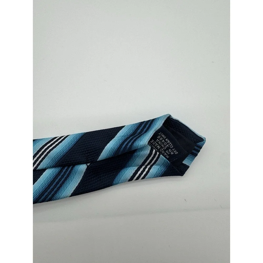Pierre Cardin Men's Tie Blue Navy Striped Classic Polyester‎ Necktie Business
